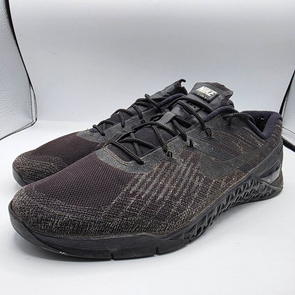 Nike Metcon 3 Mens Size 12 Triple Black Crossfit Gym Training Shoes 852928-002 main image 10